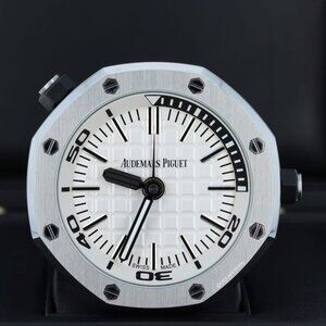 Audemars Piguet Royal Oak Offshore Diver Table Clock Table Silver SS Quartz